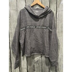 Under Armour Women's Gray Pullover Hoodie Long Sleeve Logo